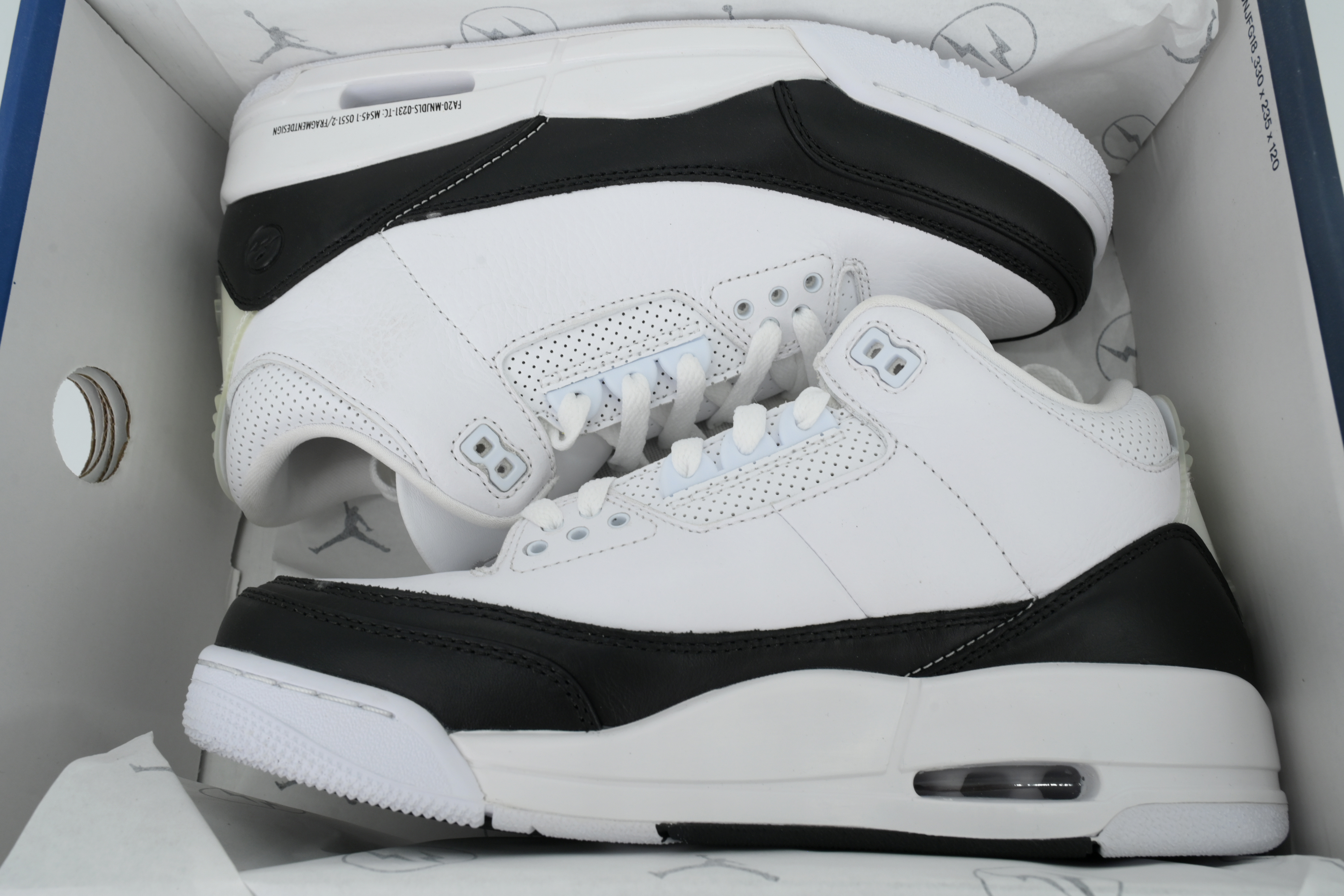 【Black 5 Sale】Top Version Fragment Design x Air Jordan 3 Black White DA3595-100