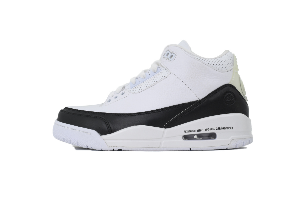 【Black 5 Sale】Top Version Fragment Design x Air Jordan 3 Black White DA3595-100