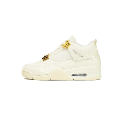 【Black 5 Sale】Top Version Nike Air Jordan 4 WMNS Sail AQ9129-170  01