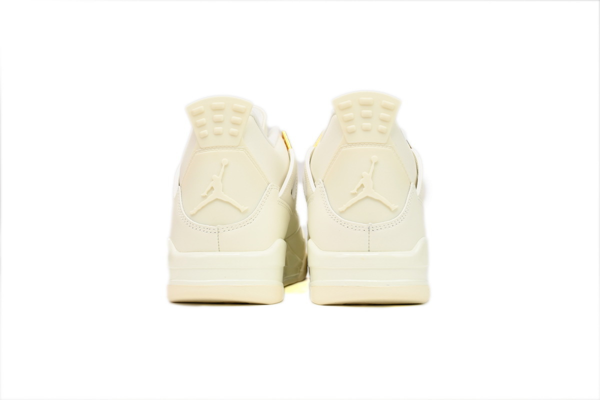 【Black 5 Sale】Top Version Nike Air Jordan 4 WMNS Sail AQ9129-170 