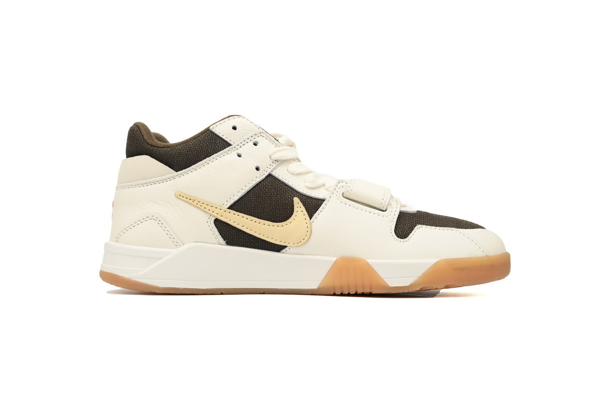 【Black 5 Sale】Top Version Travis Scott × Nike Jordan Jumpman Jack TR White Brown FZ8117-100