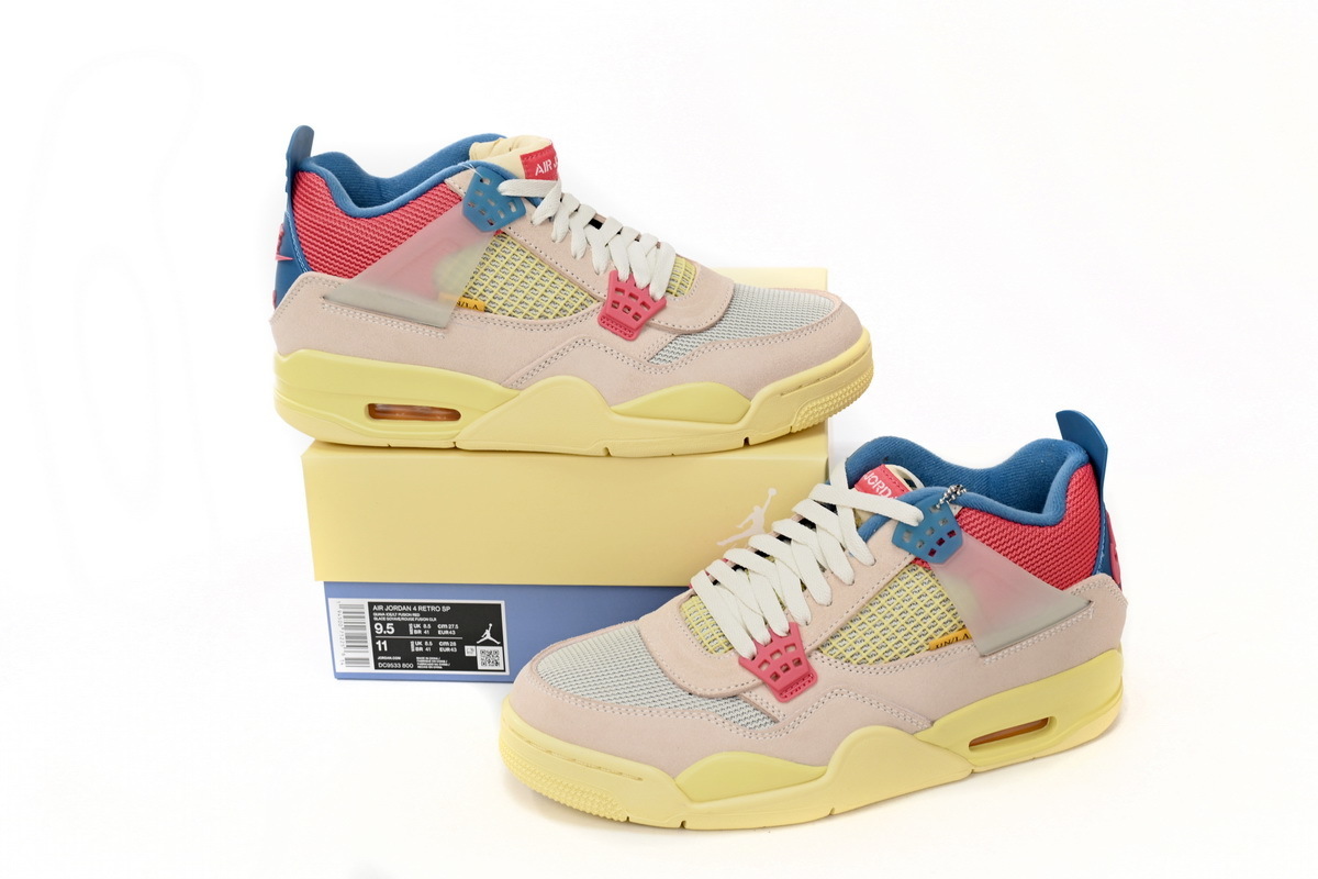 【Black 5 Sale】Top Version Union LA x Air Jordan 4 Retro Guava Ice DC9533-800