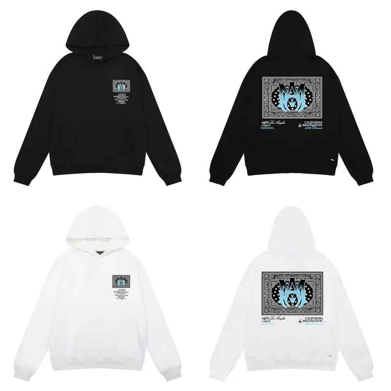 AMIRI Bandana Hoodie #9285 Black/White