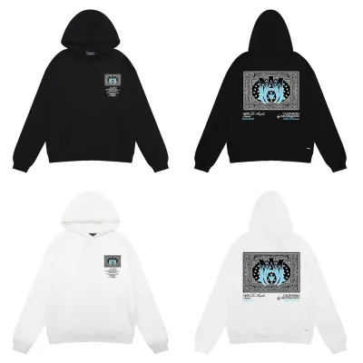 AMIRI Bandana Hoodie #9285 Black/White 01