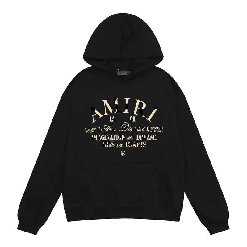 AMIRI Logo Print Hoodie #9286 Black/White