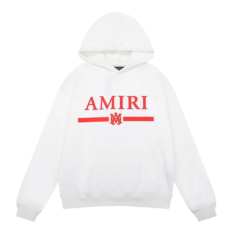 AMIRI Ma Bar Logo Hoodie #9263 Black/White