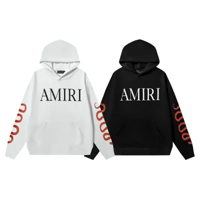 AMIRI Snake Print Hoodie #9287 Black/White 01