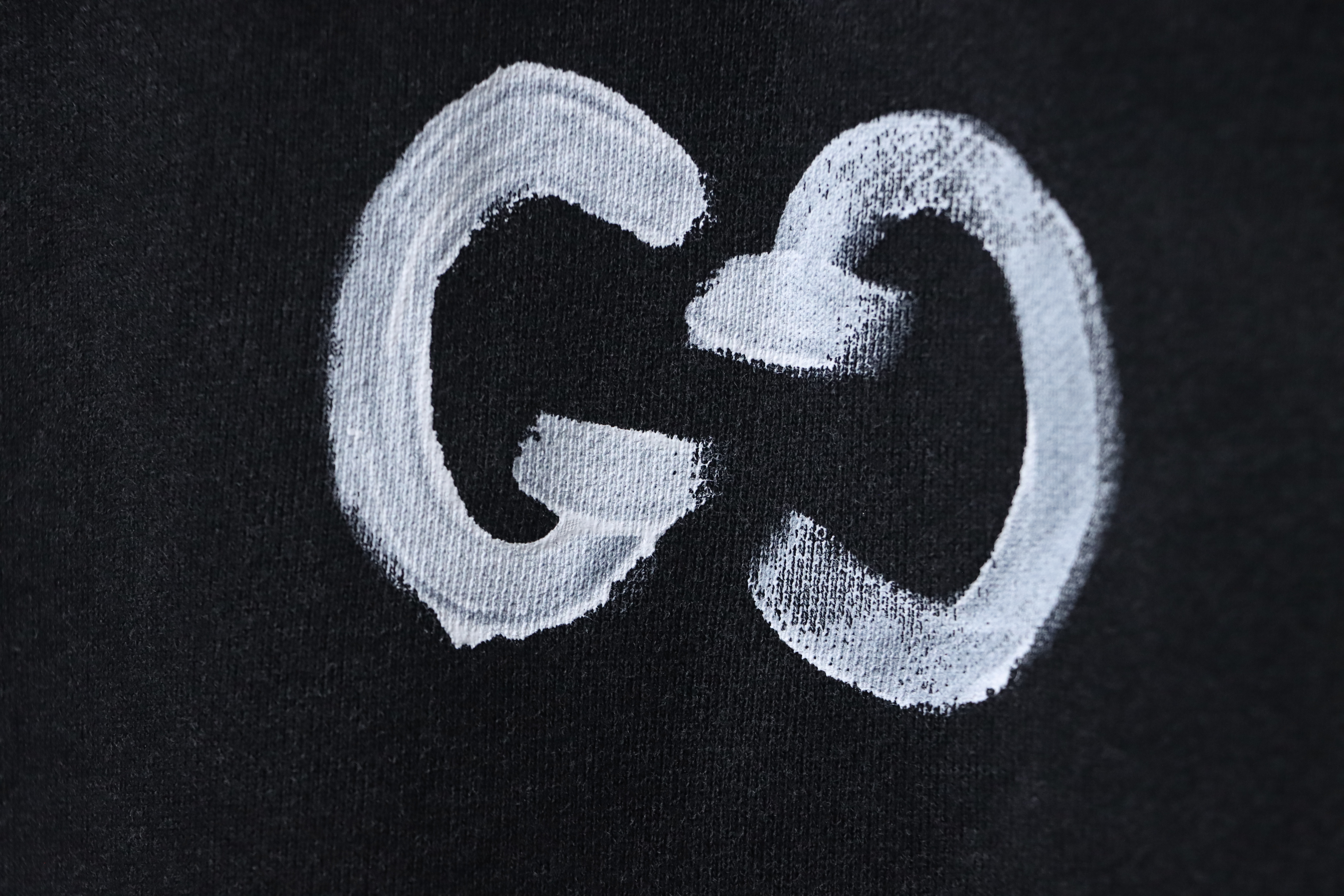 Gucci Washed Hand-Painted Letter Crew Neck Sweatshirt