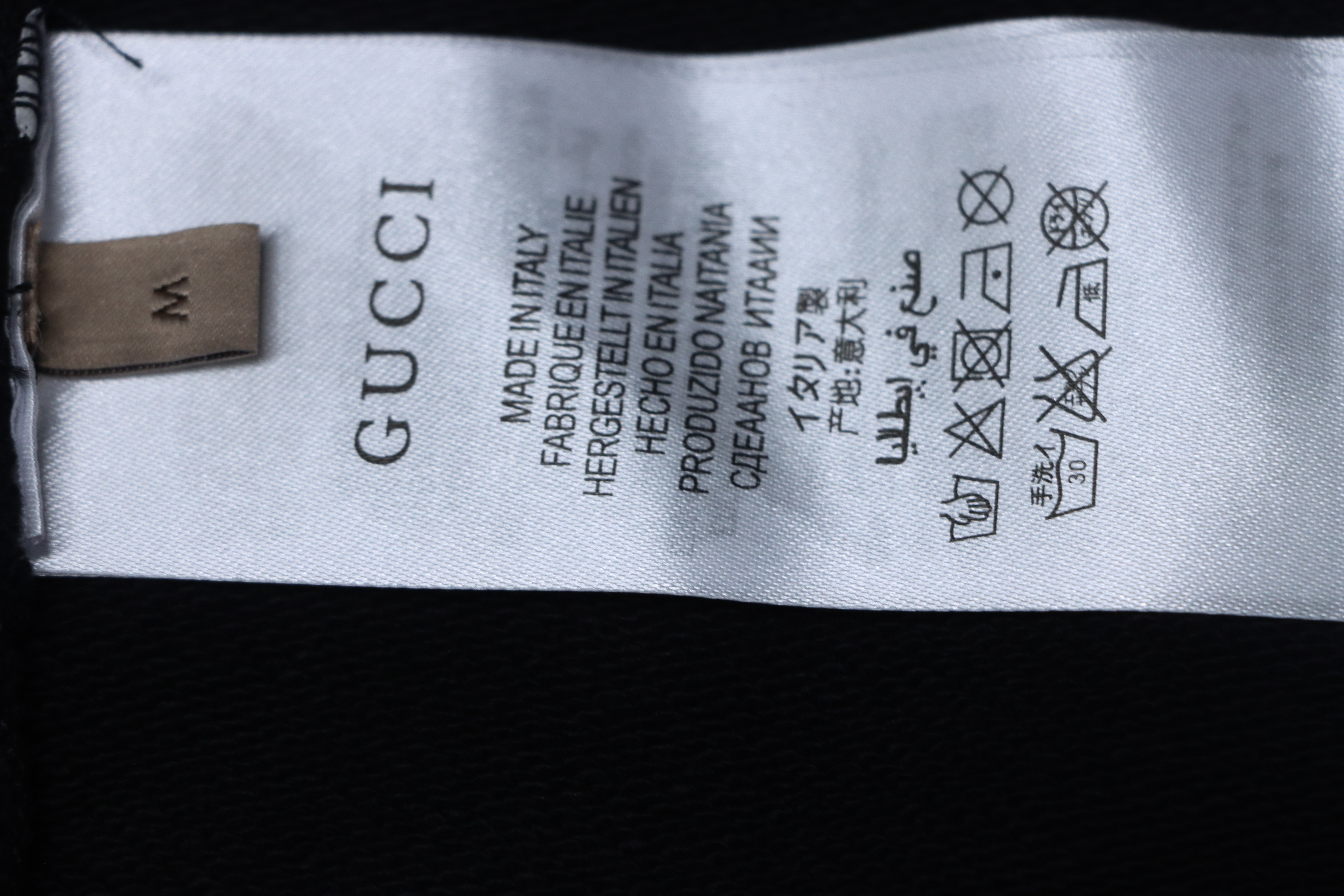 Gucci Washed Hand-Painted Letter Crew Neck Sweatshirt