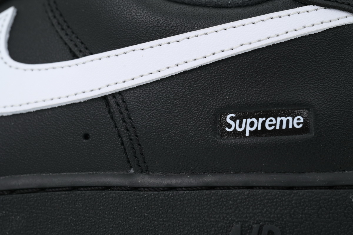 Nike Supreme x Air Force 1 Low Box Logo - Black White CU9225-002