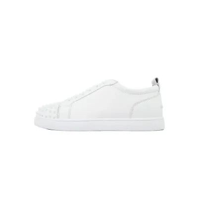 Christian Louboutin Louis Junior Spikes Flat White 01