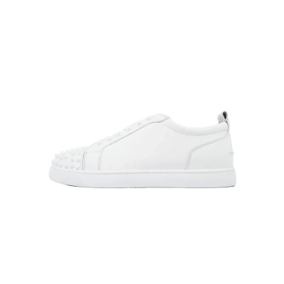 Christian Louboutin Louis Junior Spikes Flat White 01