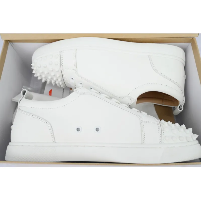 Christian Louboutin Louis Junior Spikes Flat White