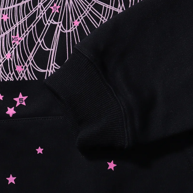 Sp5der Angel Number Hoodie & Sweatpant Set Black