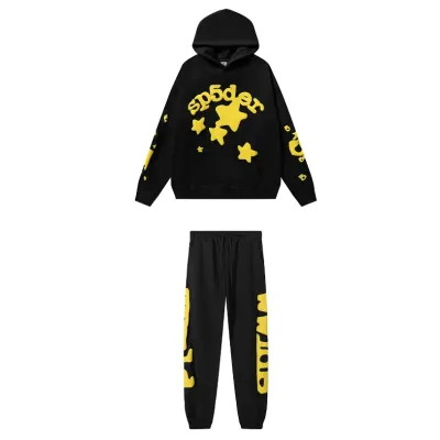 Sp5der Beluga Hoodie & Sweatpant Set Black 01