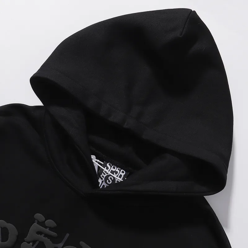 Sp5der Phantom Web Hoodie & Sweatpant Set Black