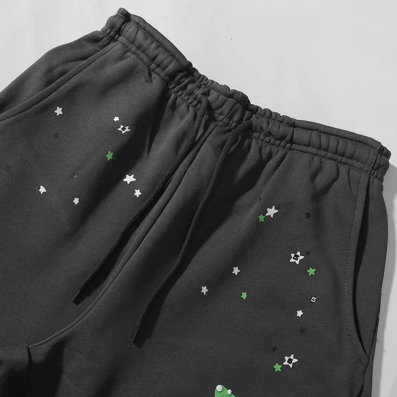 Sp5der Punk V2 Hoodie & Sweatpant Set Slate Grey