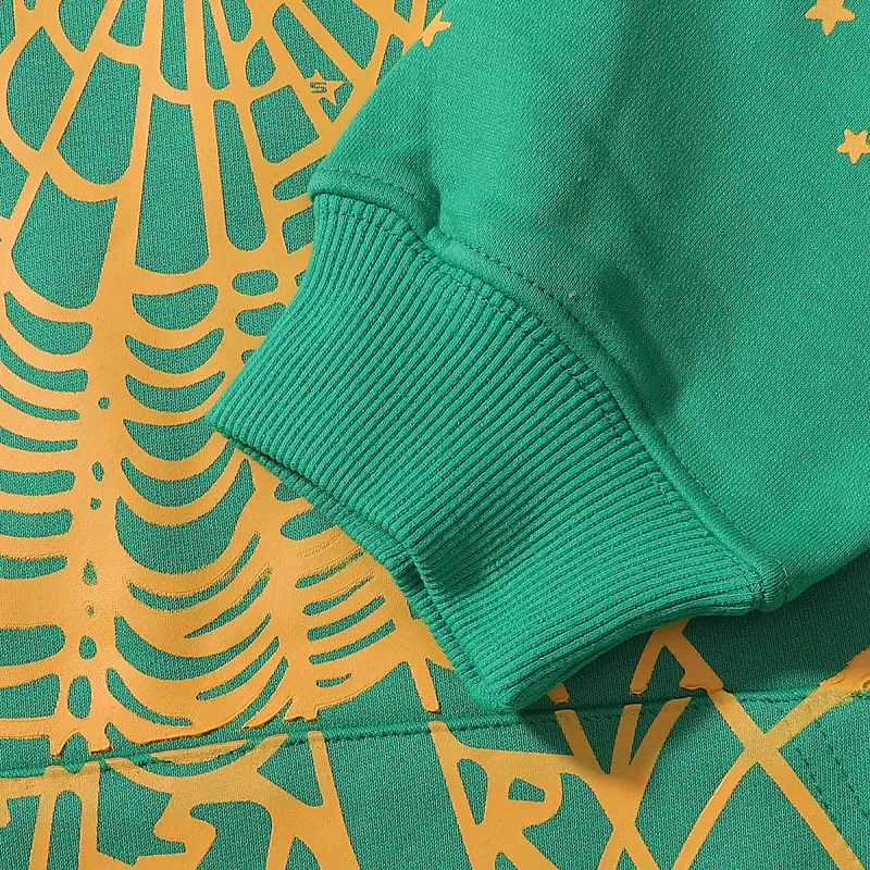 Sp5der Star OG Web V2 Hoodie & Sweatpant Set Dark Green