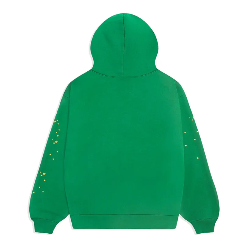 Sp5der Star OG Web V2 Hoodie & Sweatpant Set Grass Green