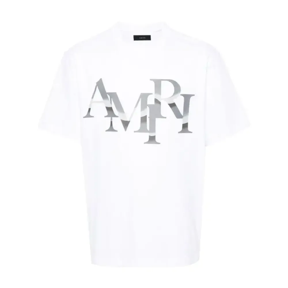 AMIRI White Staggered Chrome T-Shirt