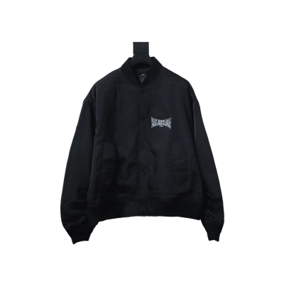 Balenciaga Embroidered Logo Cotton-Padded Jacket 01