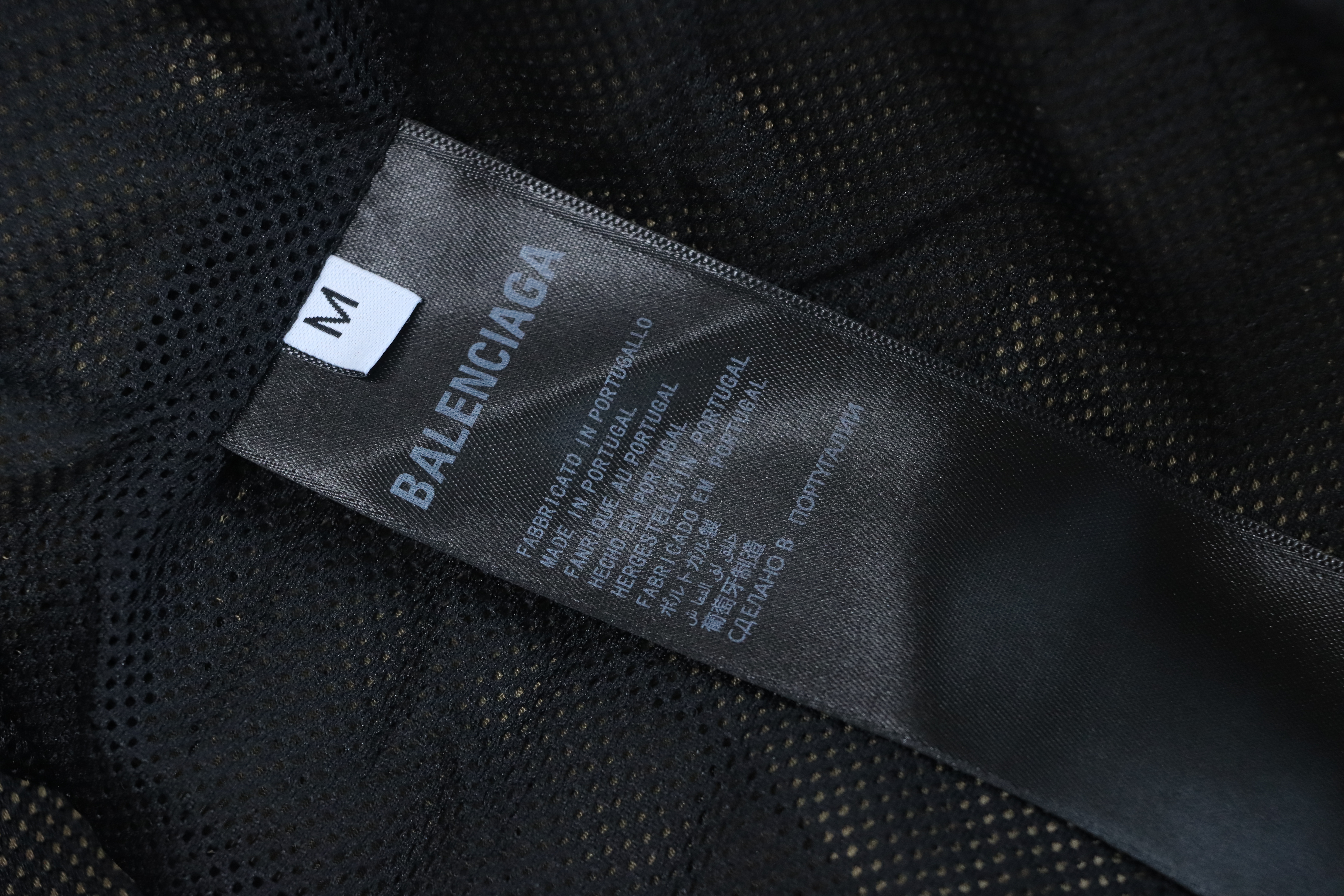 Balenciaga Embroidered Plaid Stand-up Collar Half-zip Jacket Brown