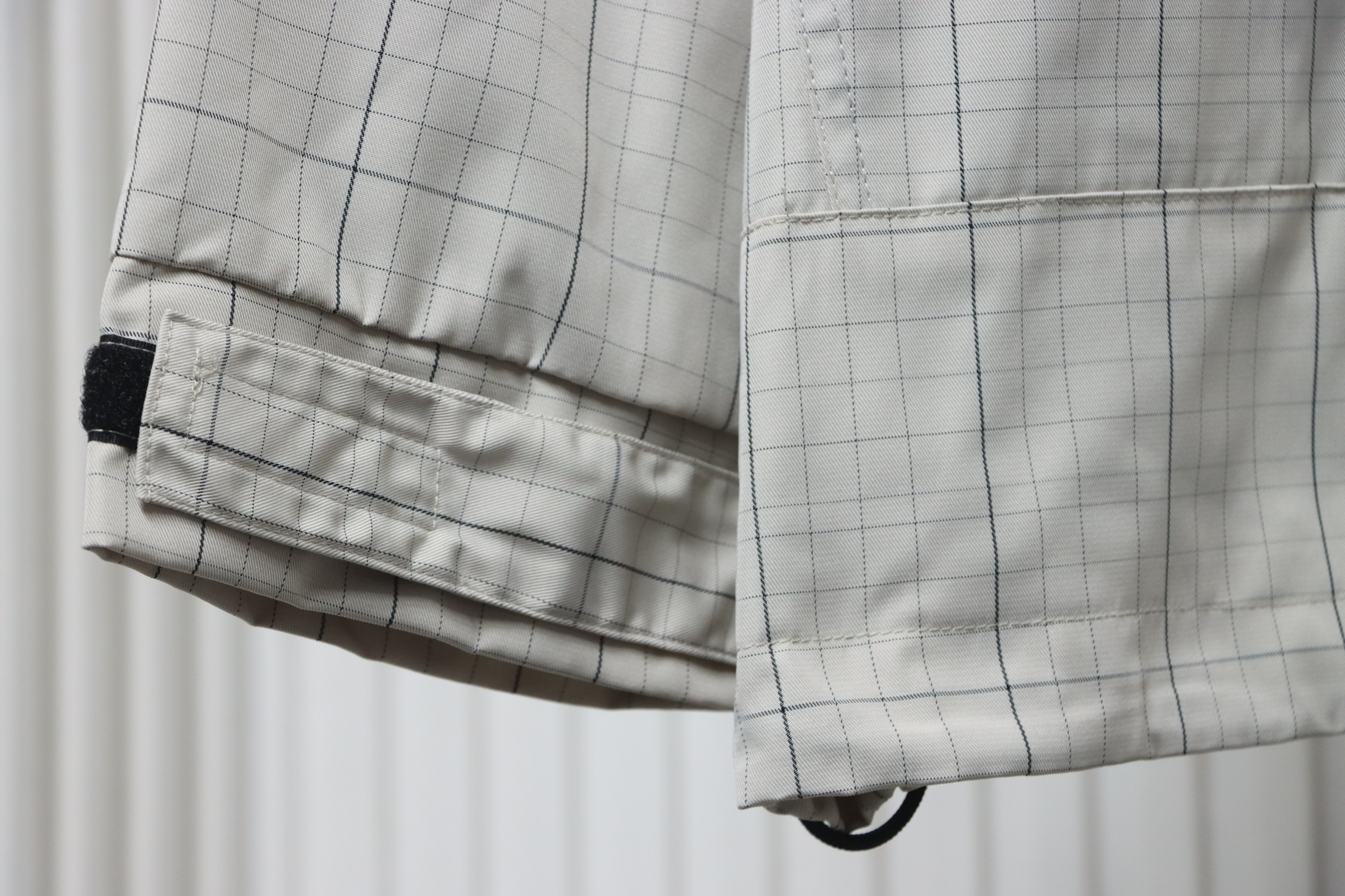 Balenciaga Embroidered Plaid Stand-up Collar Half-zip Jacket White