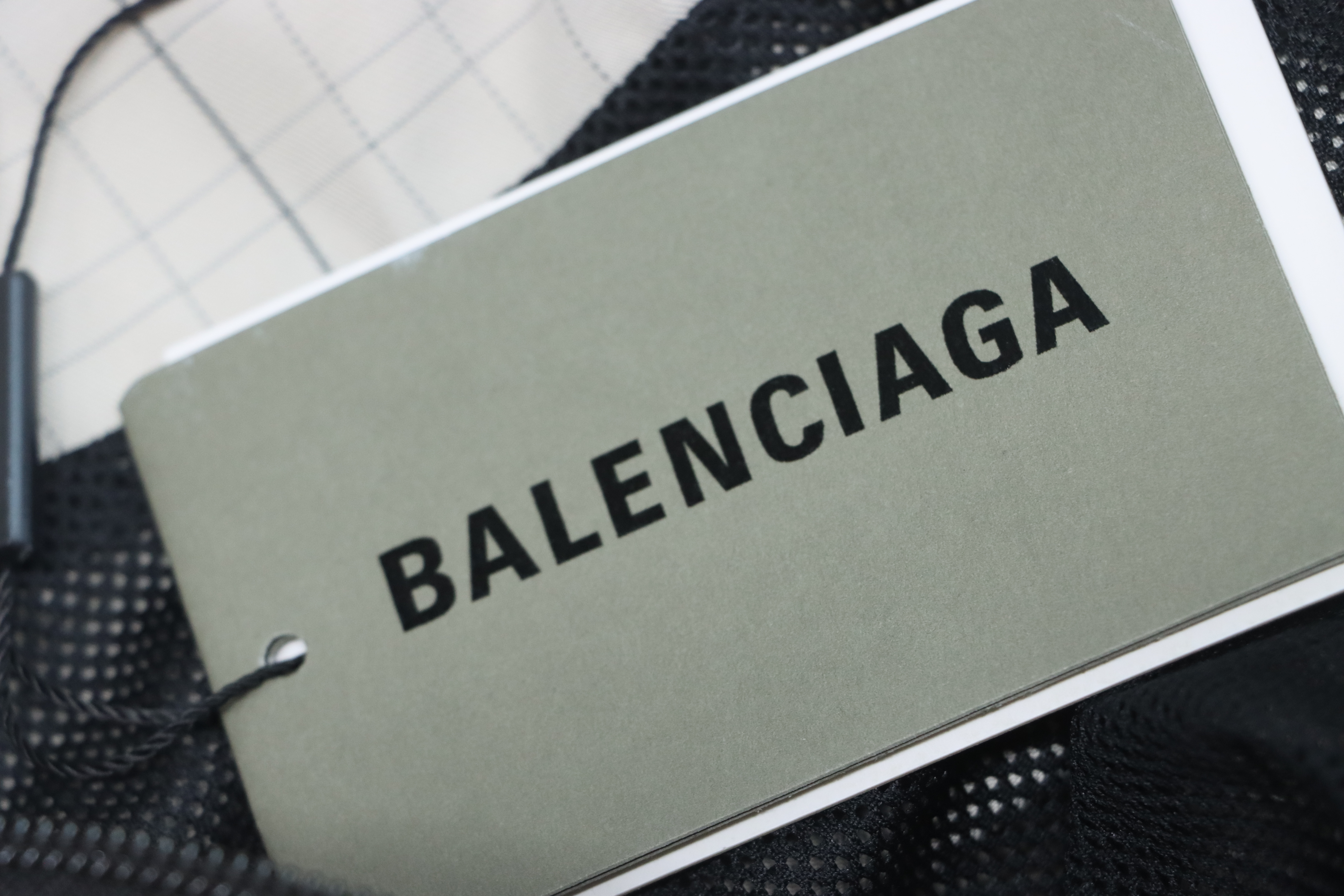 Balenciaga Embroidered Plaid Stand-up Collar Half-zip Jacket White