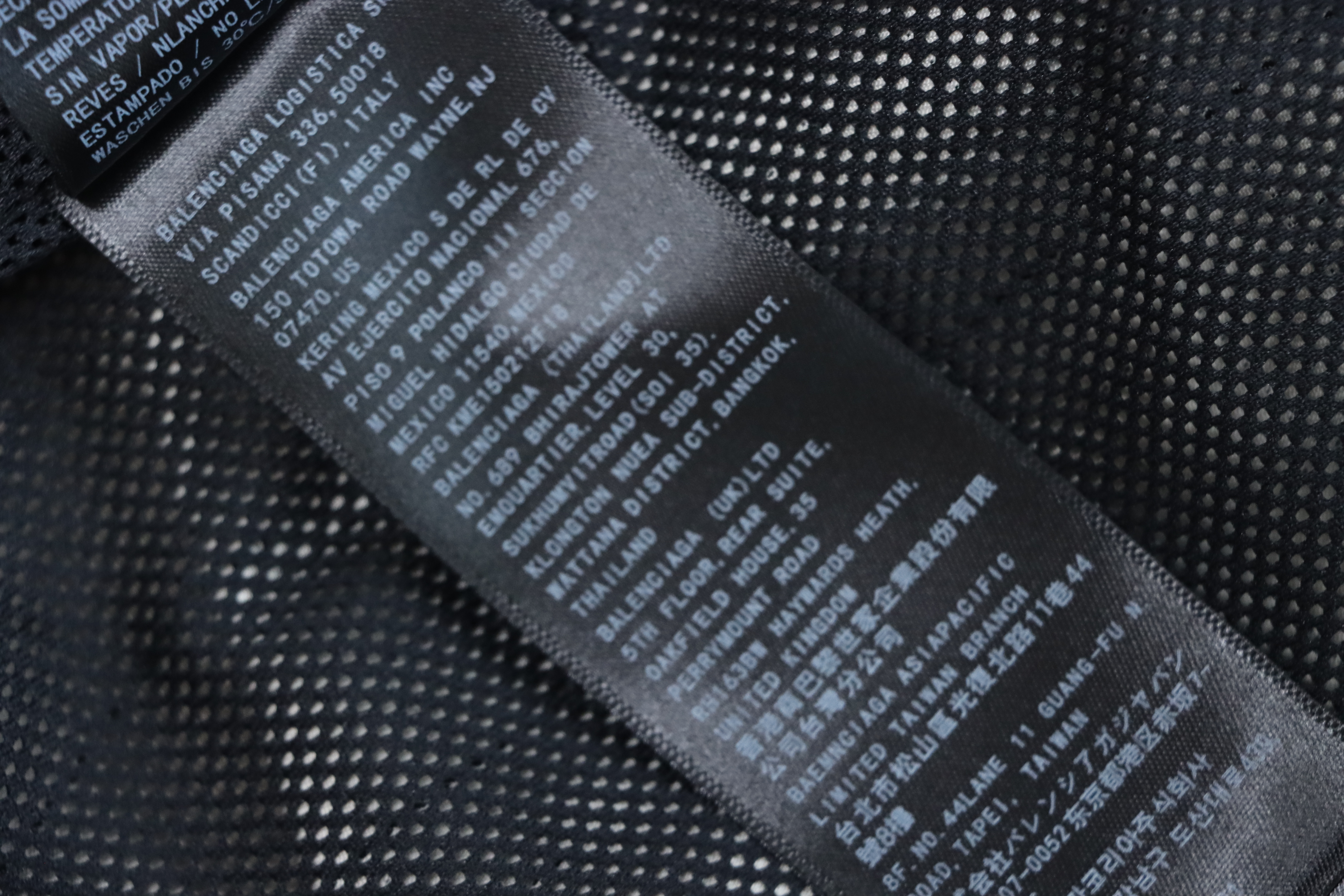 Balenciaga Embroidered Plaid Stand-up Collar Half-zip Jacket White