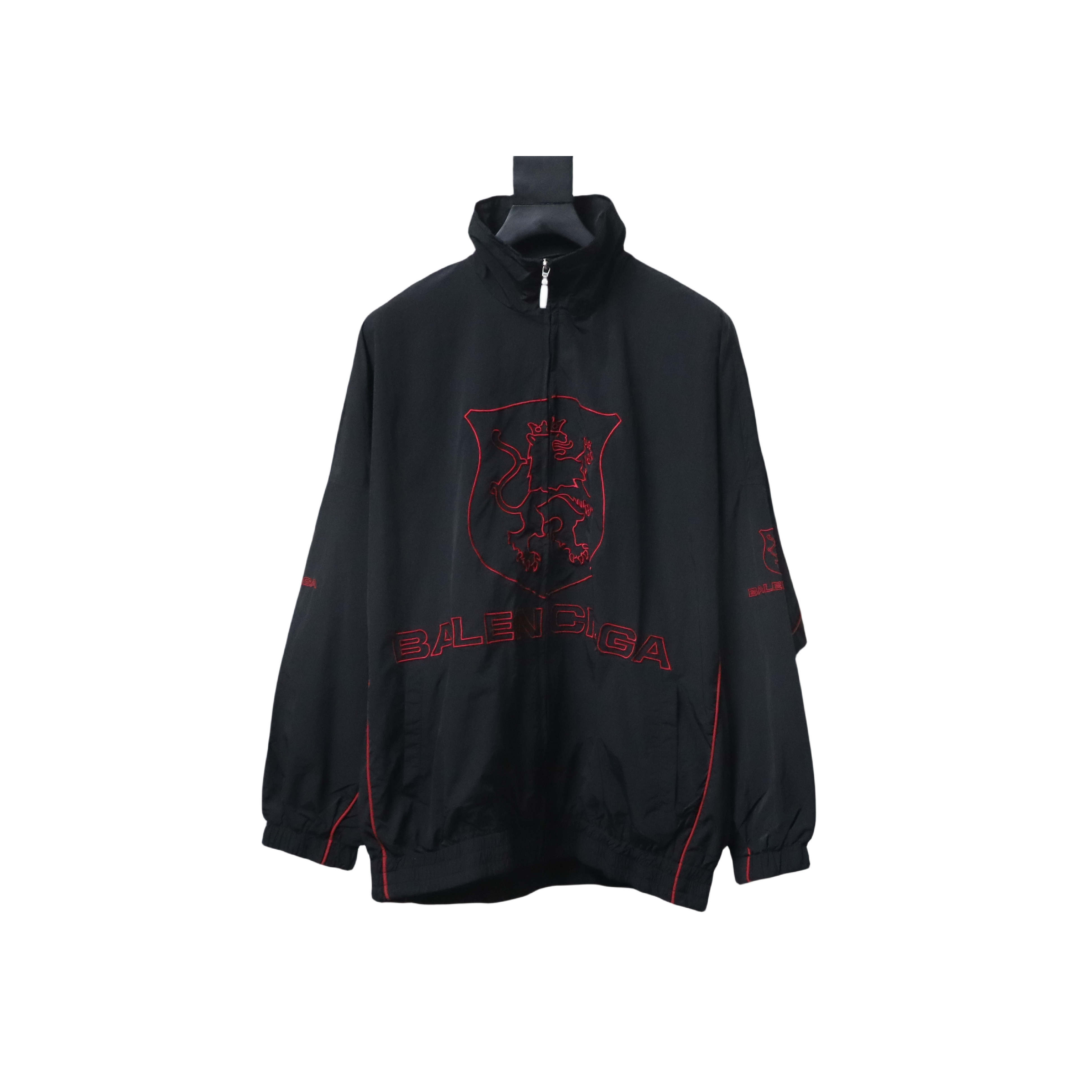 Balenciaga Letter Embroidery Zipper Jacket Black