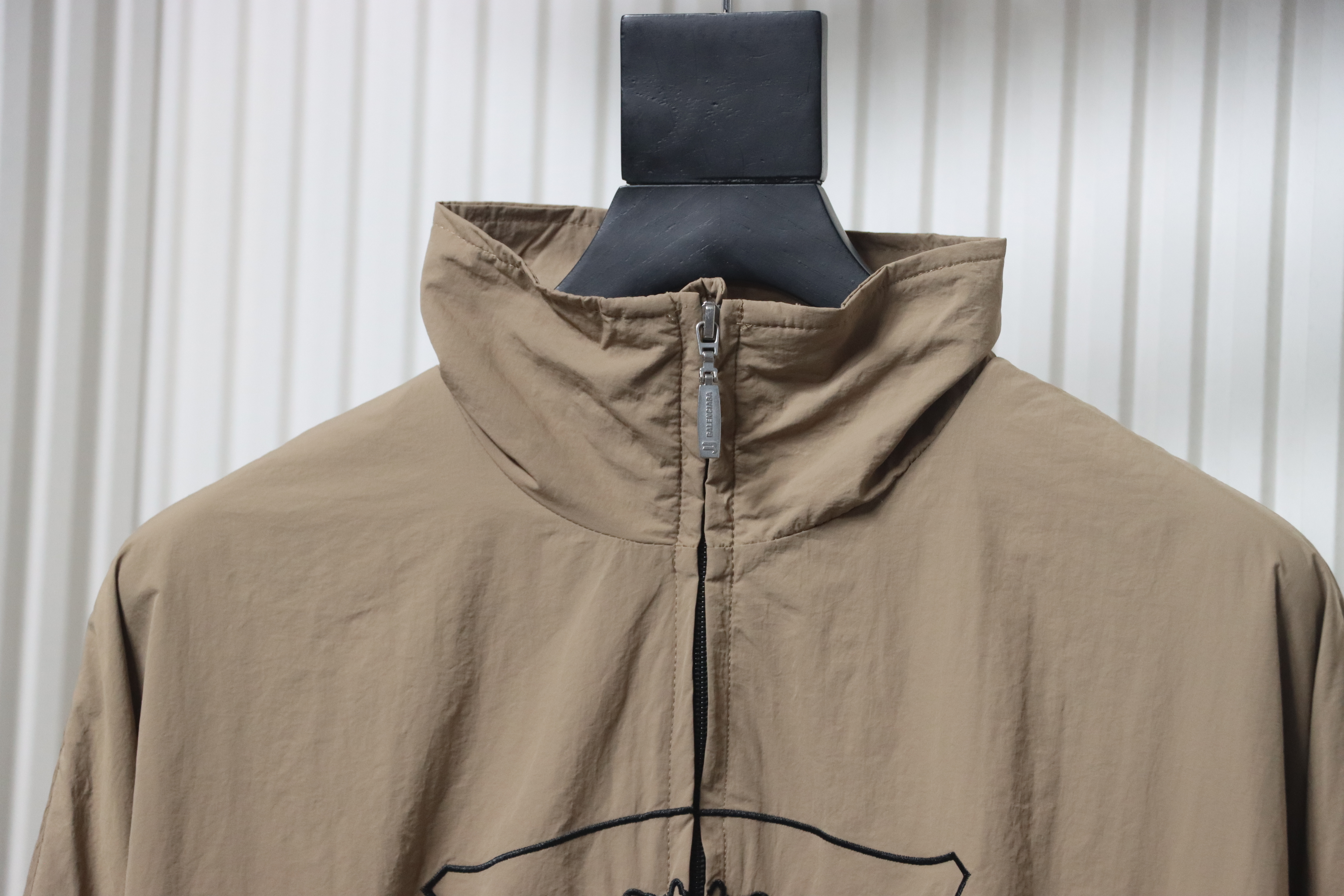 Balenciaga Letter Embroidery Zipper Jacket Browm