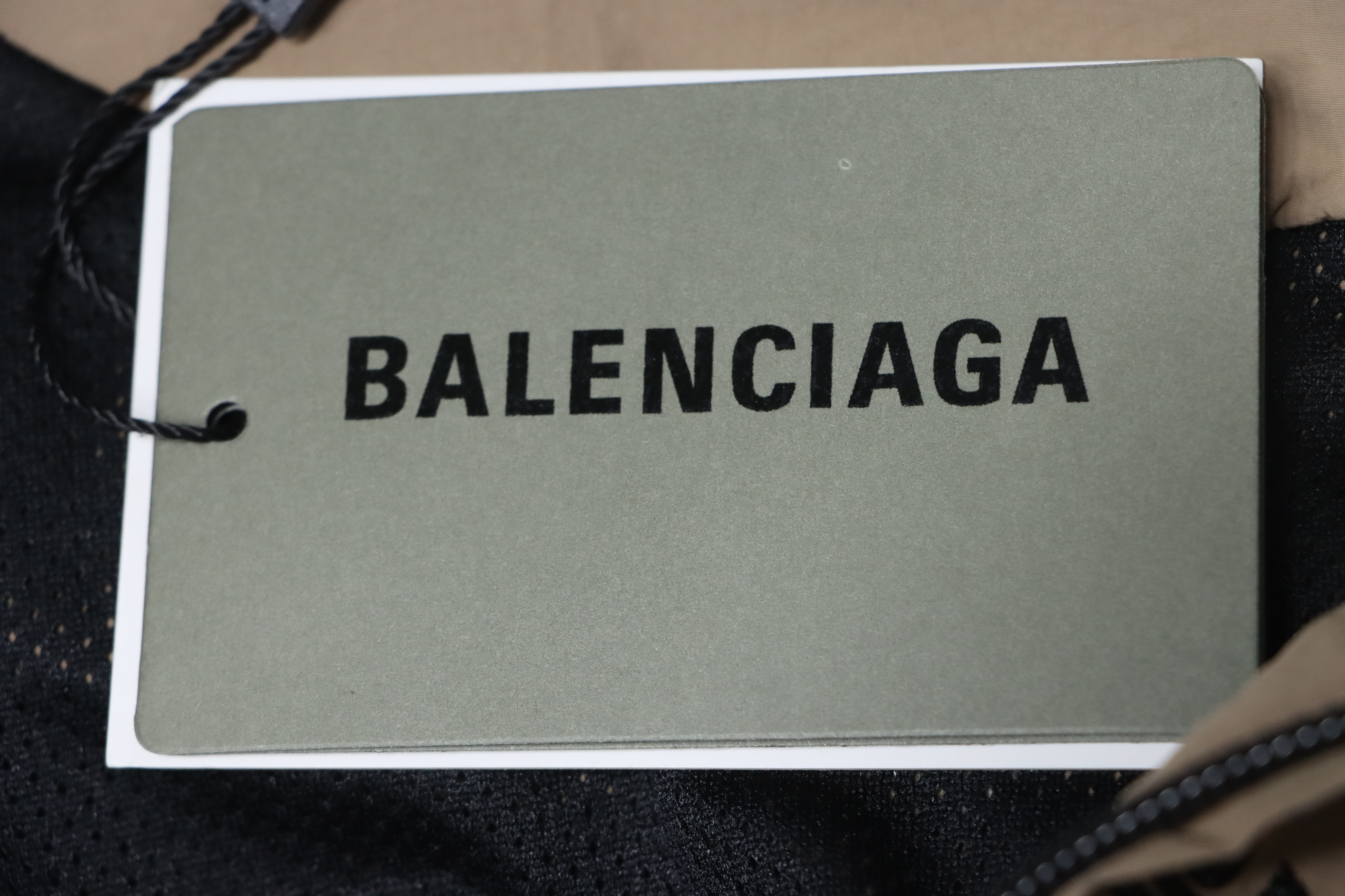 Balenciaga Letter Embroidery Zipper Jacket Browm