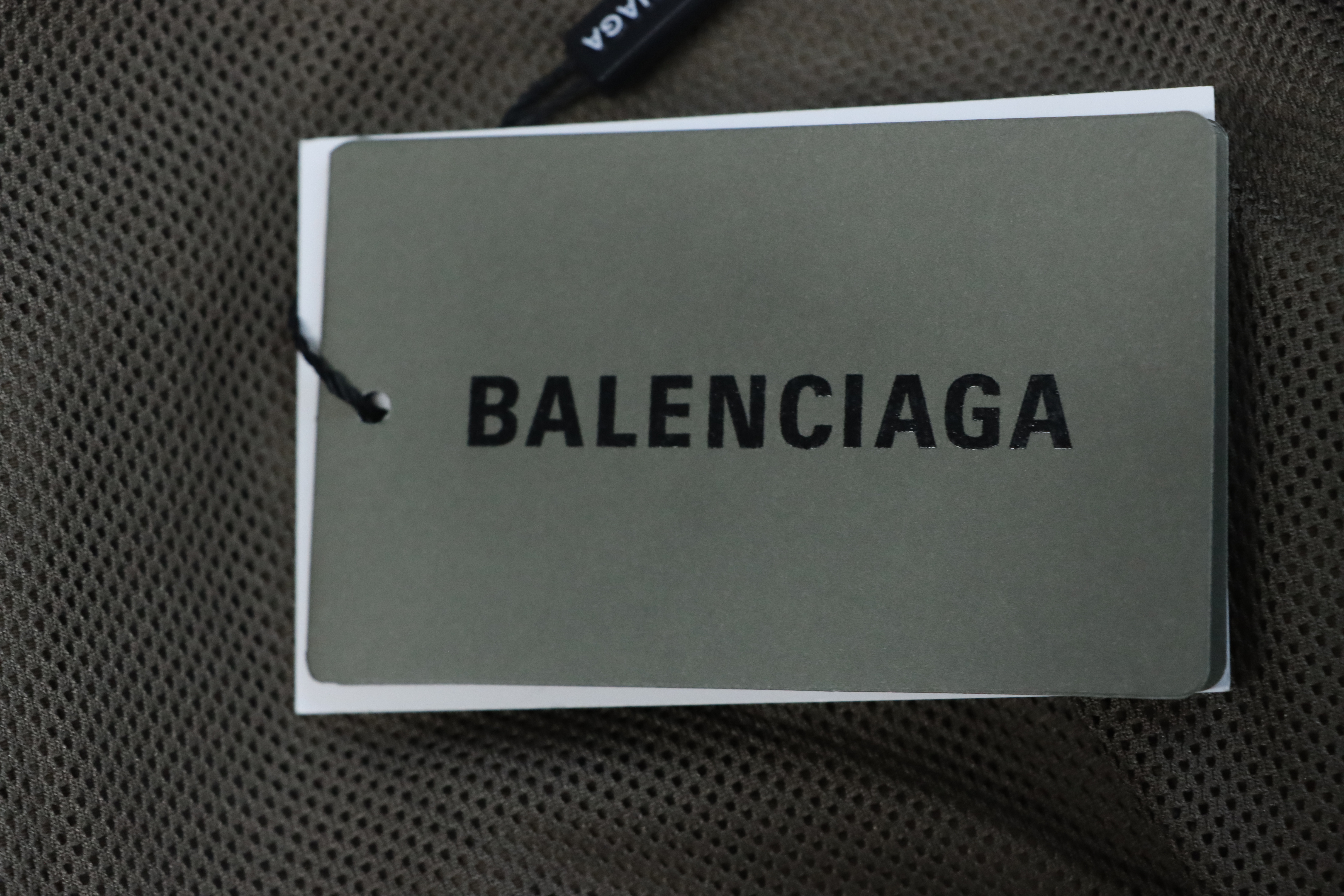 Balenciaga Letter Embroidery Zipper Jacket Military Brown