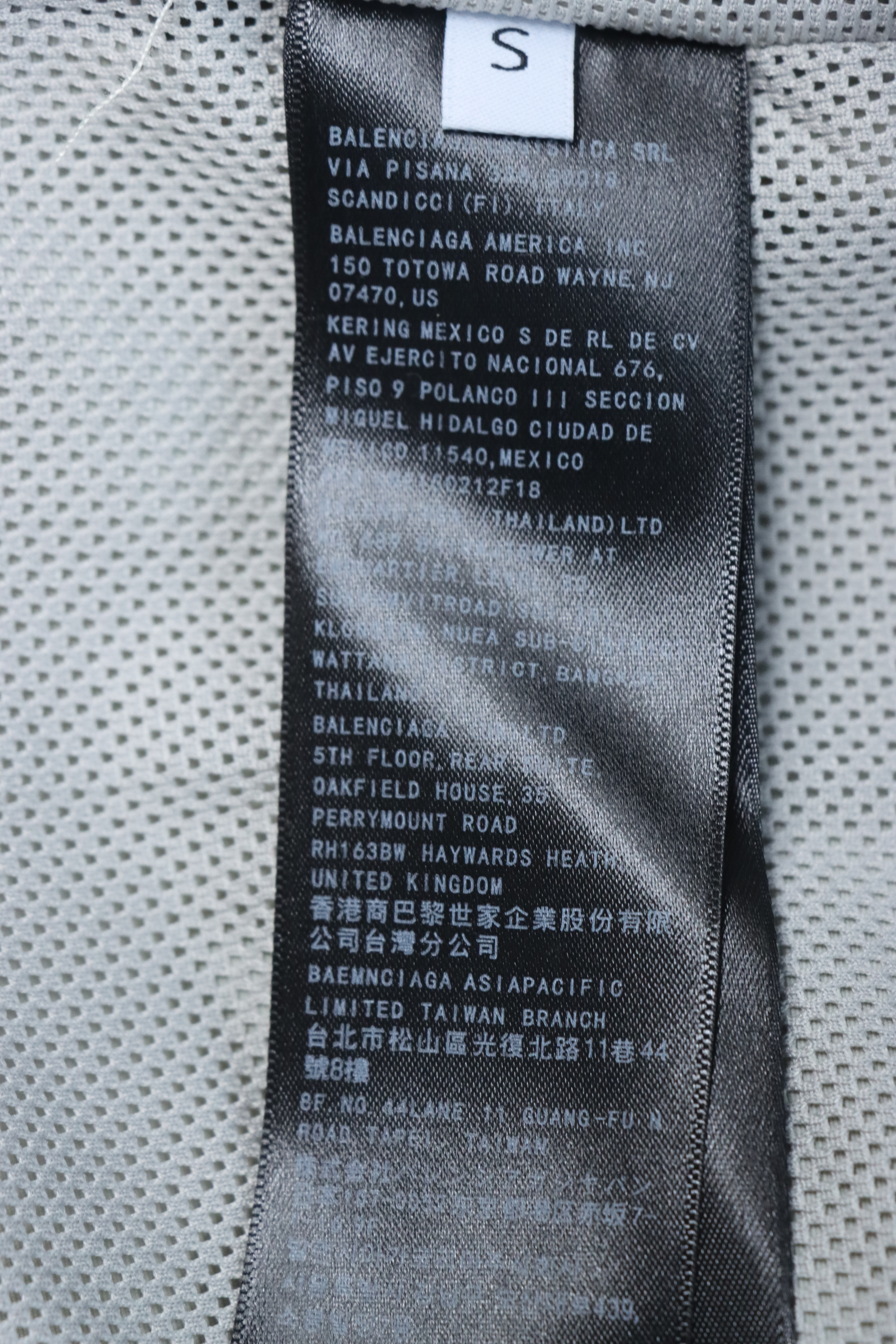 Balenciaga Letter Embroidery Zipper Jacket White