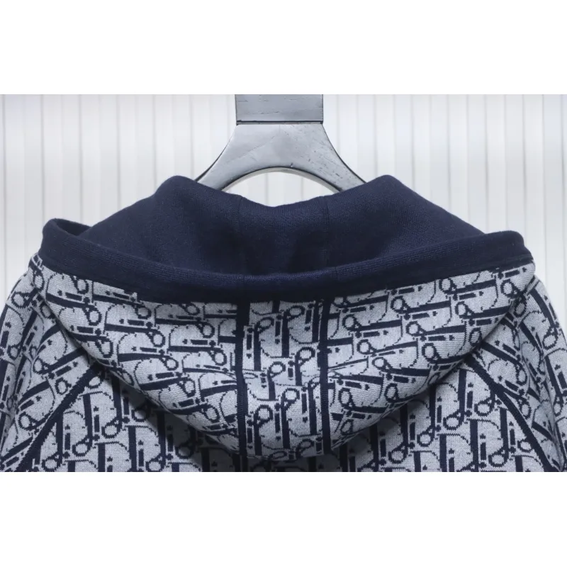 Dior Jacquard Reversible Cashmere Zip-up Jacket