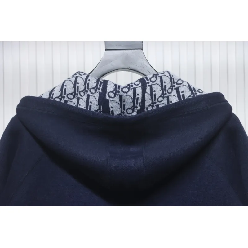 Dior Jacquard Reversible Cashmere Zip-up Jacket