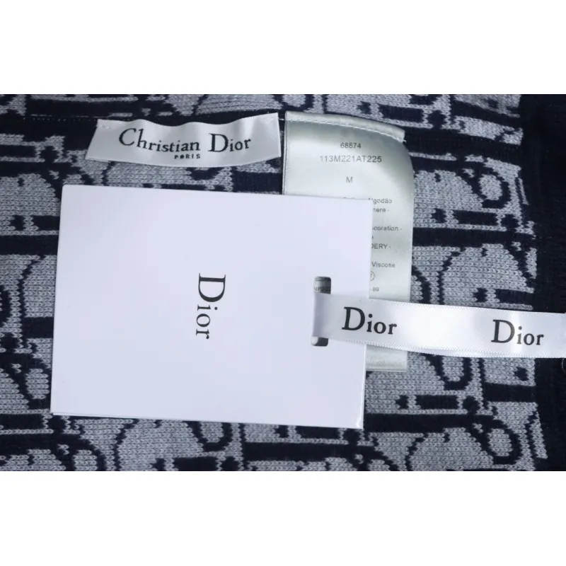 Dior Jacquard Reversible Cashmere Zip-up Jacket