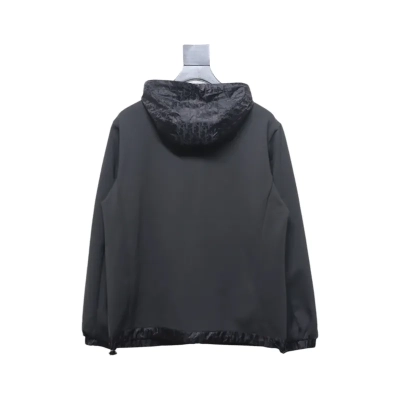 Dior Letter Embroidery Patchwork Hooded Jacket 02