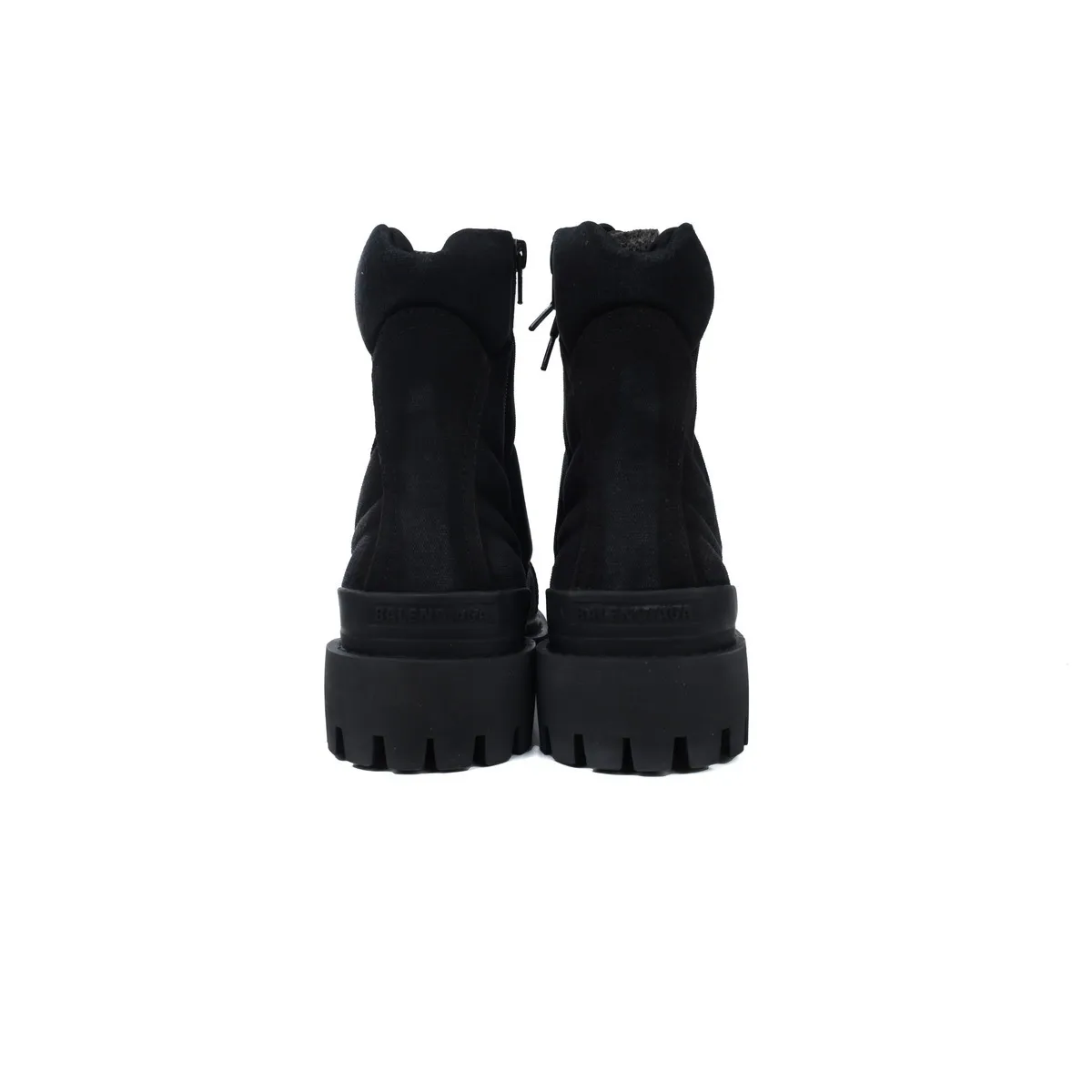 Balenciaga Strike 2MM Lace-up Boots in Black 694060-W2H11-1000