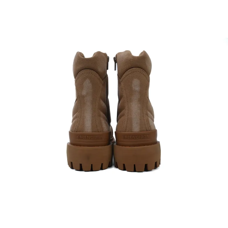 Balenciaga Strike 2MM Lace-up Boots in Brown