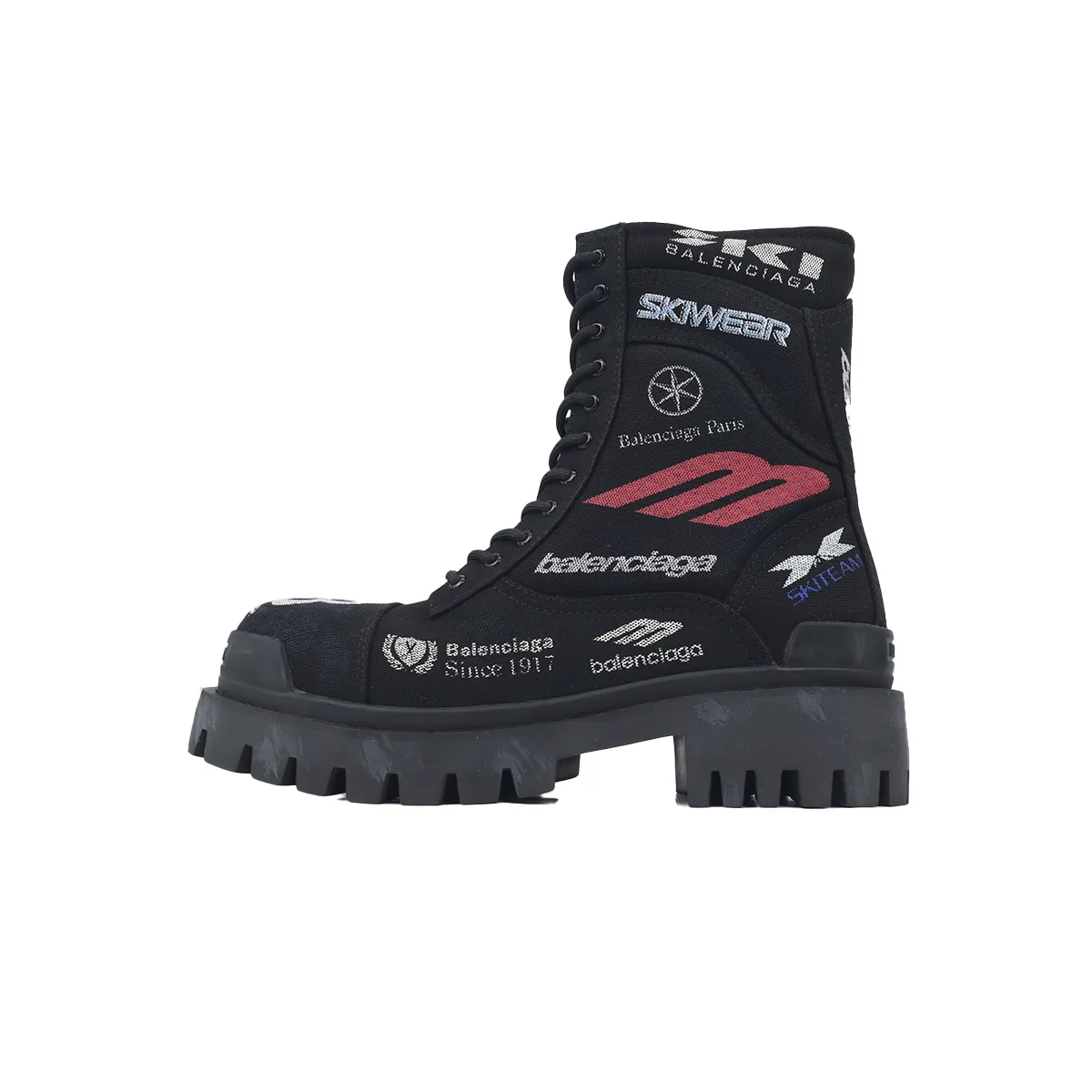 Balenciaga Strike Men's Combat Boot Black 694042W2H131000