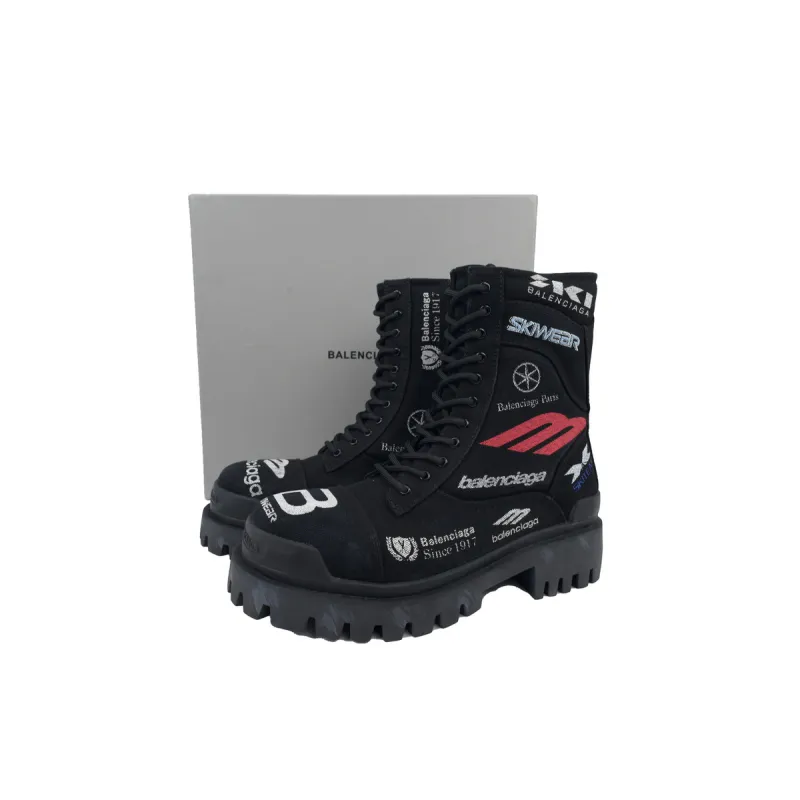 Balenciaga Strike Men's Combat Boot Black 694042W2H131000