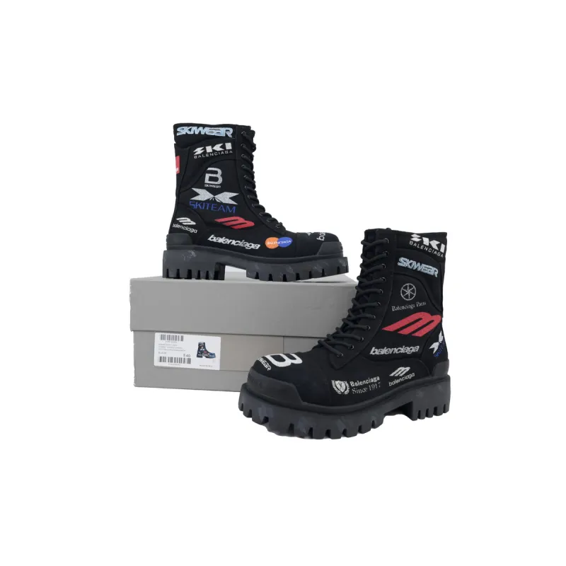 Balenciaga Strike Men's Combat Boot Black 694042W2H131000