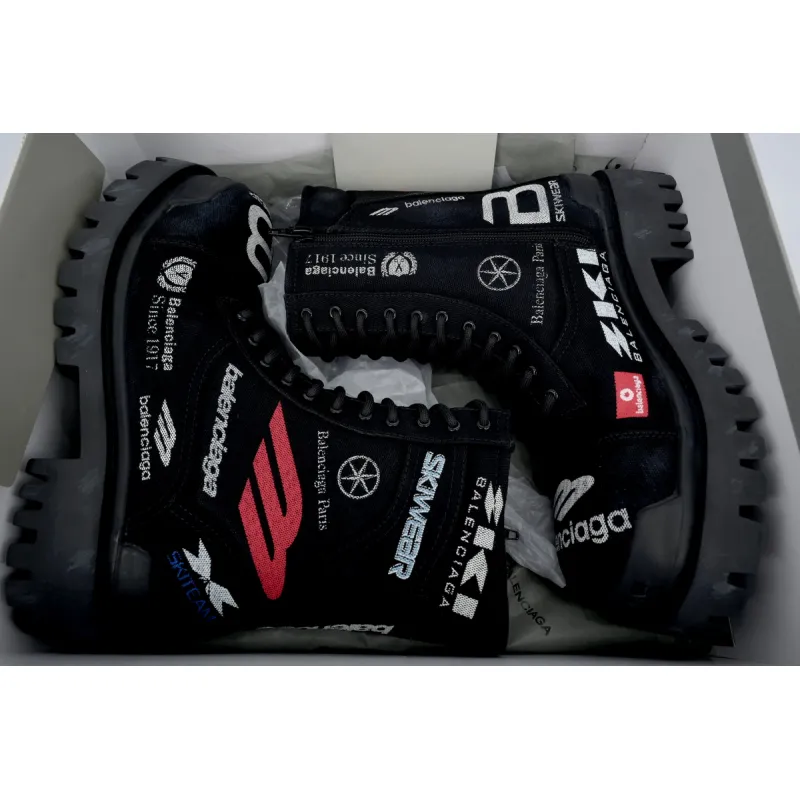 Balenciaga Strike Men's Combat Boot Black 694042W2H131000