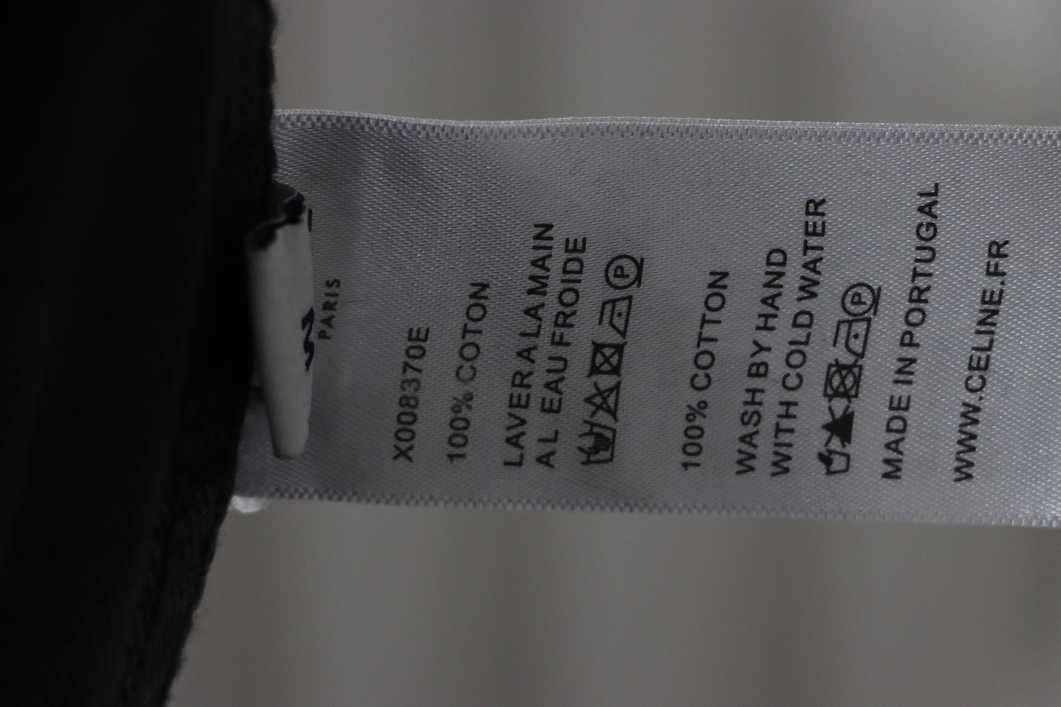 Celine Hooded Denim Jacket Black and Gray