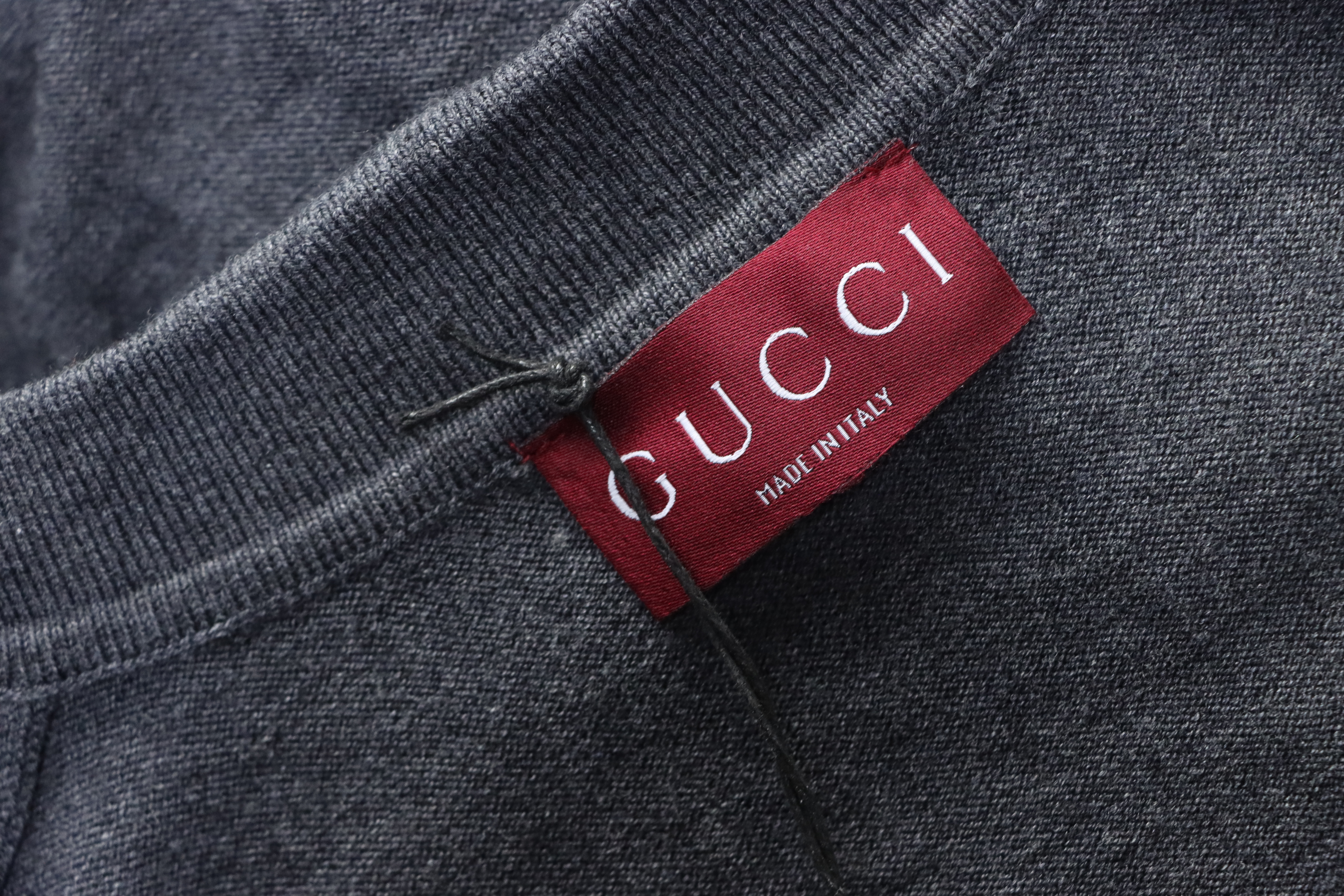 Gucci 25fw Color-blocked Trim Letter Pocket Collar Knit Sweater