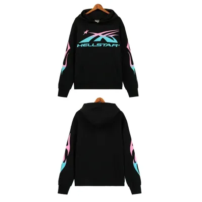 Hellsatr Pink-Blue Colorful Tracksuit #5659-8192 Black 02