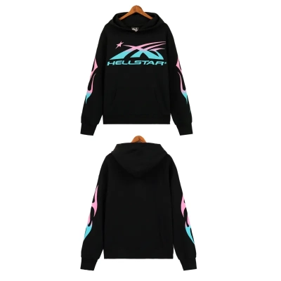 Hellsatr Pink-Blue Colorful Tracksuit #5659-8192 Black 02