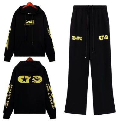 Hellsatr Tracksuit #8195 Black Yellow 01