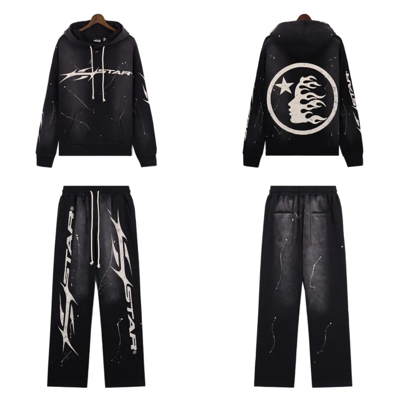 Hellstar Hstar Hoodie & Sweatpants Set #8201-5669 Black